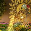 vsshe Lampada Solare per Annaffiatoi, Annaffiatoio Solare Luci Decorazioni da Giardino, Luci Solari per Annaffiatoio con Supporto, lucis solari da giardino per Giardinos/Cortile/Terrazza,Bianco caldo