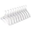 Mainetti Appendini per Capispalla, Cappotti, Abiti Pesanti, Grucce in Plastica, Resistenti, con Finitura Antigraffio, Made in Italy, Set di 10 Pezzi, Bianco Lucido con Gancio Zincato, Taglia 45cm
