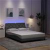IKAYAA Letto Singolo 120x200 con Illuminazione LED Letto Imbottito con Testata Letto Singolo Rete Letto Contenitore Rete a Doghe in Legno -Grigio chiaro-120 x 200 cm