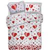 HomeLife Copriletto Matrimoniale Primaverile/Estivo Cotone 100 Grammi [260X280 cm] | Trapunta Matrimoniale | Trapuntino Fantasia Colorata Mongolfiera Rosa