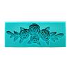 Graziano, Stampo Silicone Composizione Floreale 4 Rose 11.5x4.5cm - Alimentare, Per Wedding Cake, Bordi Eleganti