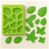 Graziano, Stampo Silicone Foglie Quadrate 10 Disegni - Per Pasta Zucchero, Da 1.5 a 4cm Foglie