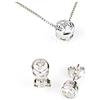 Gioielleria Bucci Completo Parure Collana e Orecchini Punto Luce in Argento 925 Rodiato oro Bianco