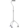 REMEDIA ONE - Bastone per Anziani Tripode con Manico Chiuso e Impugnatura Anatomica - Bastone Tre Piedi per Anziani con Puntali Antiscivolo - Tripode Alluminio (manico aperto)