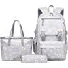 Aamytike Zaino Scolastico Impermeabile Ragazza (con Borch Pranzo + Astuccio) | Zaino Donna Scuola | Cartella Bambina