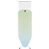 Brabantia Ironing Board C, 124x45cm - Soothing Sea | 100% Fairtrade Cotton | For Steam Generator Irons | Large Metal Steam Unit Holder | Stable & Large Ironing Board | Foldable with Adjustable Height
