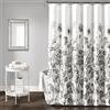 Lush Decor Zuri Flora - Tenda da doccia, 183 x 183 cm, colore: Grigio chiaro