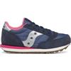 Saucony Originals Sneaker Jazz Original Unisex Bambino, Navy Argento Rosa, 36 EU