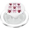 Womens Pink Coquette Bow Oni Yokai Gifts Oni Yokai - Maschera da diavolo con fiocco rosa PopSockets PopGrip per MagSafe