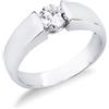 Gioielli di Valenza Anello fidanzamento Unico 0,50 ct in oro bianco 18k