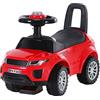 HOMCOM Macchina Cavalcabile Giocattolo per Bambini 12-36 Mesi, Macchina a Spinta con Vano Contenitore e Schienale, Rossa