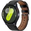 DEALELE Compatible con Samsung Galaxy Watch 6/6 Classic / 5/5 PRO / 4/4 Classic / 3 41mm / Active 2, Cinturino di Ricambio in 20mm Pelle Stampata per Huawei GT2 42mm / GT3 42mm, Nero
