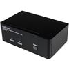StarTech.com Switch KVM USB doppio DisplayPort 2 porte con audio e hub USB 2.0 S