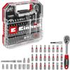 Einhell Accessories Set di bit e cricchetto originale Einhell L-CASE da 37 pezzi (bit, cricchetto, portabit a cambio rapido, chiave a bussola, adattatore, prolunga per chiave a bussola, inclusa scatola di custodia)
