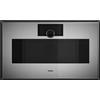 Gaggenau Forno compatto combinato a vapore con cerniere a destra da incasso GS480120 finitura inox e vetro fumè da 76 cm