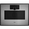 Gaggenau Forno compatto combinato a vapore con cerniere a destra da incasso GS450120 finitura inox e vetro fumè da 60 cm