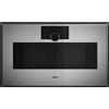 Gaggenau Forno compatto combinato a microonde con cerniere a destra da incasso GM480120 finitura inox e vetro fumè da 76 cm