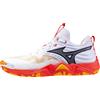 Mizuno Scarpe indoor da uomo Mizuno Wave Momentum Elite White/Fiery Coral 2/Citrus EUR 41