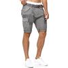 Indicode Uomini Jaramillo Cargo Shorts | Pantaloncini Cargo con 6 Tasche in 100% Cotone Pewter M