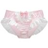 ZooChest Mutandine da donna in seta carine mutandine morbide traspiranti elasticizzate con volant per le donne slip completi senza cuciture biancheria intima mutandine femminuccia multicolore scelta