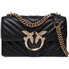 PINKO Love One Mini Dc Sheep Nappa C Nero Antique Gold Taglia Unica
