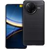 BCASE CUSTODIA B-CASE TPU SILICONE COVER CASE PER POCO F7 ULTRA CARBON METAL BLACK