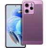 BREEZY CUSTODIA BACK COVER SHELL RIGIDA ANTISCIVOLO TRAFORATA PER XIAOMI REDMI NOTE 14 4G PURPLE