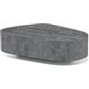 STONES HOME FURNITURE Tavolino Trapezio in Pietra Fossile GrigiaFS/141/G