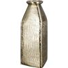GILDE Vaso Lola in alluminio - oro - impermeabile - superficie ruvida - altezza 30 cm x larghezza 11 cm