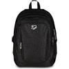 Seven Zaino Doppio Scomparto Tech Shiny, Nero, Tasca Porta PC e Tasca Porta Borraccia, Scuola Media e Superiore, Ragazza