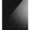 Ⓜ️🔵🔵🔵 ILVE KHVI45TC - Piano cottura induzione, 3 Zone, Vetro ceramica, Nero lucido, 45 cm, Linea Nostalgie, Incasso