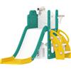 AIYAPLAY Set Scivolo per Bambini 5 in 1 con Canestro, Scaletta e Telescopio Giocattolo, Età 1-3 Anni, Giallo | Aosom Italy