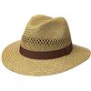 LIPODO Sun Traveller Cappello Traveller Paglia con Fascia Marrone Made in Italy Unisex Primavera Estate