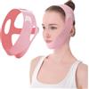 Haoutdory Maschera V per il Viso,Maschera Rassodante Riutilizzabile per il Contorno V,Maschera Lifting Ice-Cool per V Line,Fascia Snellente per Doppio Mento e Pelle Rilassata,Rosa