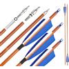 surwolf Frecce in Carbonio da 31 Pollici Frecce Bersaglio per Pratica con 4 Piume Naturali Spine 500 Frecce da Caccia con Punta di Freccia sostituibile per Archi composti e ricurvi