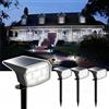 HIBOITEC Faretto da pavimento a LED per esterni, impermeabile, 59 LED, luci di paesaggio, a energia solare, luminosità regolabile, crepuscolo, per esterni, giardino, cortile, alberi