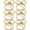 SOIMISS 6Pezzi Portatovagliolo in Oro per Decorazione Tavola Natale Matrimonio e Feste Eleganti e Riutilizzabili per Festivi e Cene Speciali