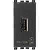 Vimar 19292 Arké Unità alimentazione a muro per dispositivi elettronici, 1 uscita USB tipo A, alimentazione 120-240 V~ 50/60 Hz, grigio