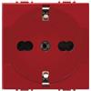 ECOVA PRESA UNEL P40 BIV.ITALIANO/TEDESCO SCHUKO ROSSO VP42 COMPATIBILE VIMAR PLANA VP42-MR-ECO27208