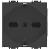 ECOVA PRESA UNEL P40 BIV.ITALIANO/TEDESCO SCHUKO NERO VP42 COMPATIBILE VIMAR PLANA VP42-MN-ECO27207