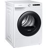Samsung DV90T5240AW/S2 - Asciugatrice a pompa di calore, 9 kg, sistema di controllo semplice e antipiega, filtro 2 in 1, Optimal Dry, Super Short '35, bianco/nero