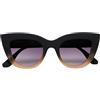 OKKIA Occhiale Da Sole Donna Big Cat Eye Claudia Ne/ro