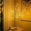 23GUANYI Albero Luminoso da Interno con 144 LED Bianchi Caldi, USB Albero di Betulla con Luci Regolabile Albero di Natale LED Batteria Albero Luminoso per Decorazione Interna Della Festa Natale (Betulla)
