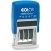COLOP Timbro mini S160/L1 DATARIO + PAGATO 4mm autoinchiostrante COLOP