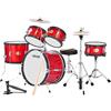 VEVOR Batteria 5 Pezzi Kit Musicale per l'Apprendimento da ca. 406 mm Rosso