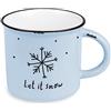 Grafik Werkstatt Grafik-Werkstatt Tazza da caffè vintage | Tazza in ceramica da regalare | 400 ml | Natale | Let it snow