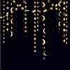 Decor365 Kit ghirlanda di stelle dorate Luna Ghirlande appese Stelle filanti Bunting Banner Decor Soffitto a parete Decorazioni per feste per scintillio Piccola stella Primo compleanno/Baby shower