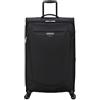 lucchi American Tourister Trolley 4 RUOTE Grande 111Litri 2,9 kg Super leggero ME7006 (Nero)