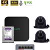 Ajax Kit videosorveglianza NVR 8 Canali + TurretCam 8Mp Nero + HDD 2Tb + Switch PoE - 70938