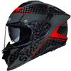 Smk Casco Moto Integrale SMK Titan Carbon Nero GL263 Grigio Ross
